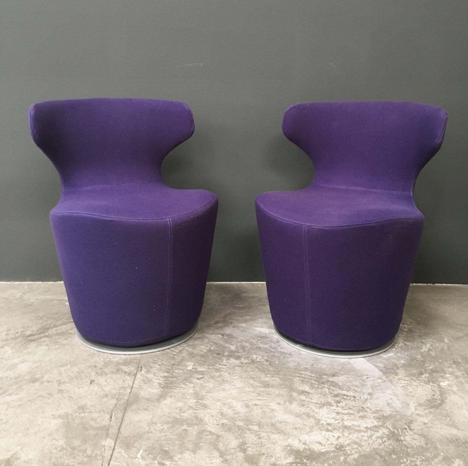 Italy Violet Fabric Set Of 2 Armchairs By B&B Italia, 2020 photo furniture