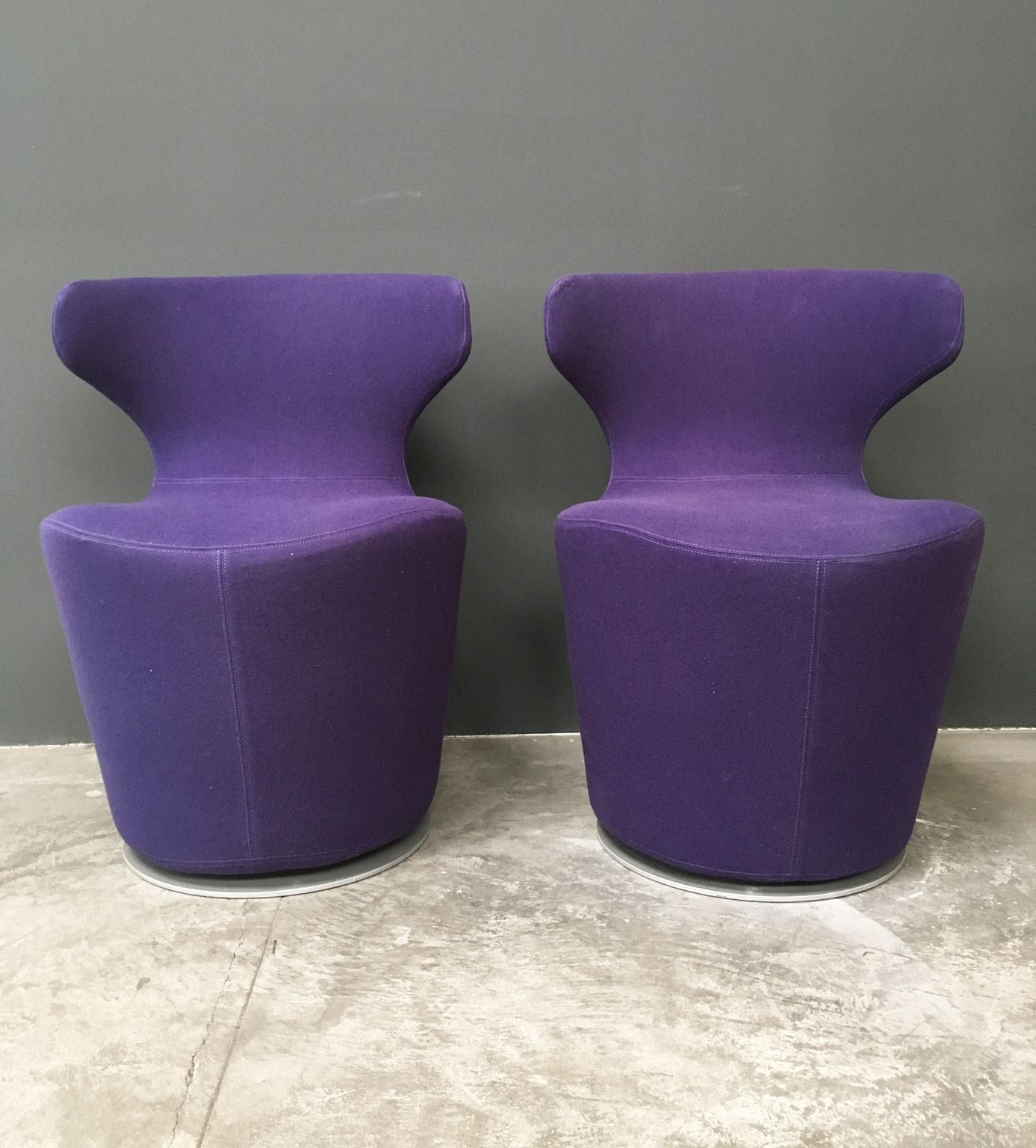 photo furniture Italy Violet Fabric Set Of 2 Armchairs By B&B Italia, 2020