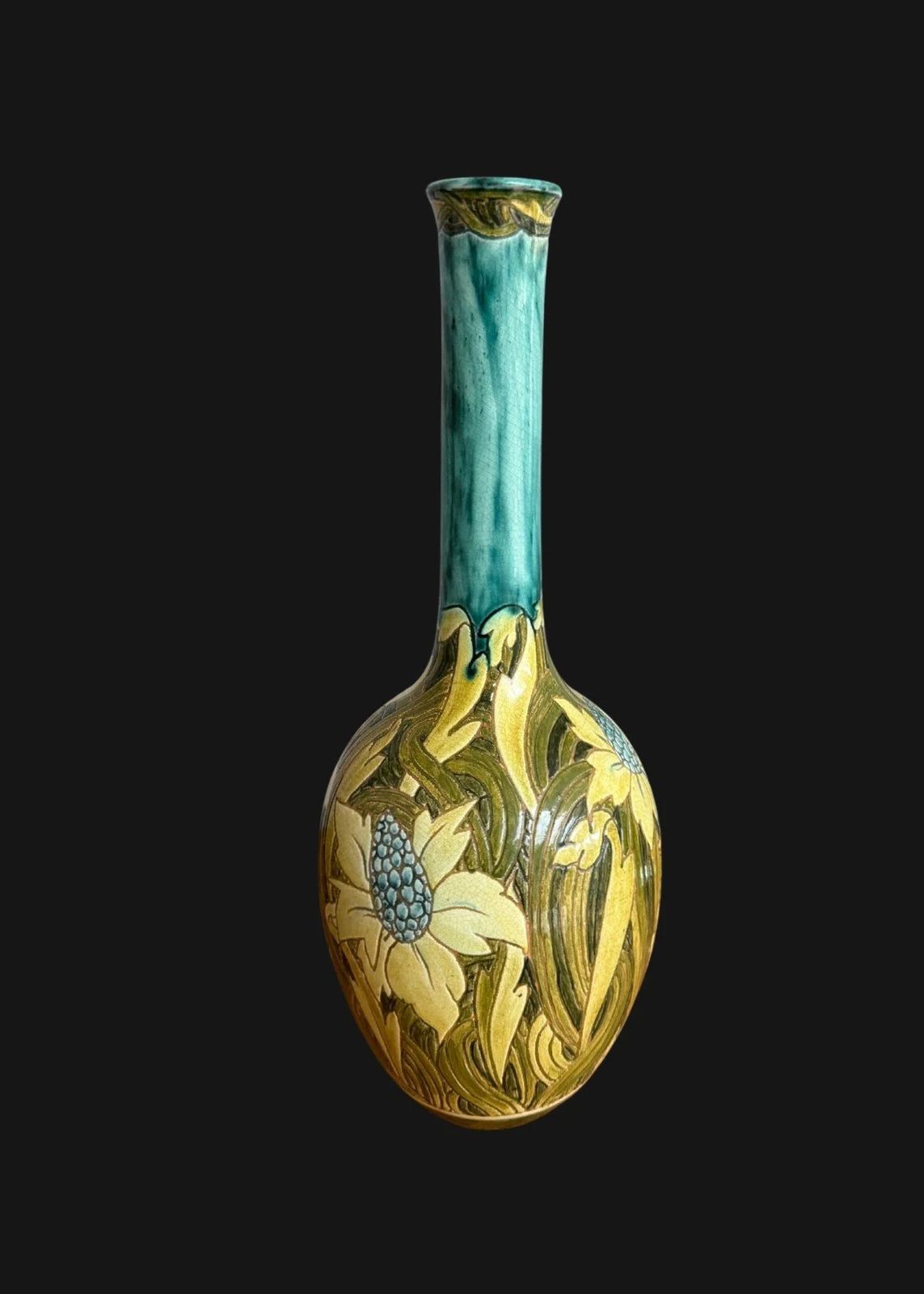 Della Robbia Vase In An Art Nouveau Design photo for sale