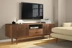 photo vinterior Mid Century Solid Walnut Media Cabinet