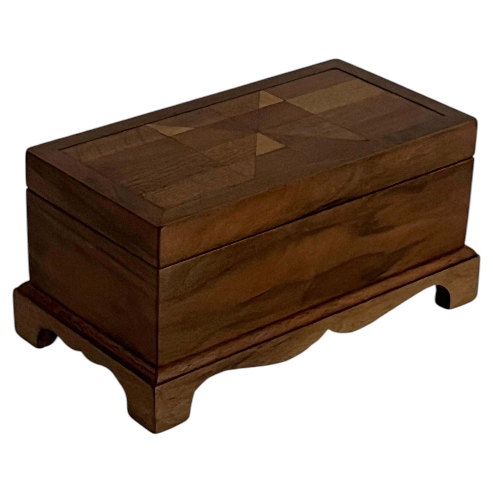 Art Deco Jewelry Box With Marquetry Top And Oval Mirror, Circa 1925 photo furniture