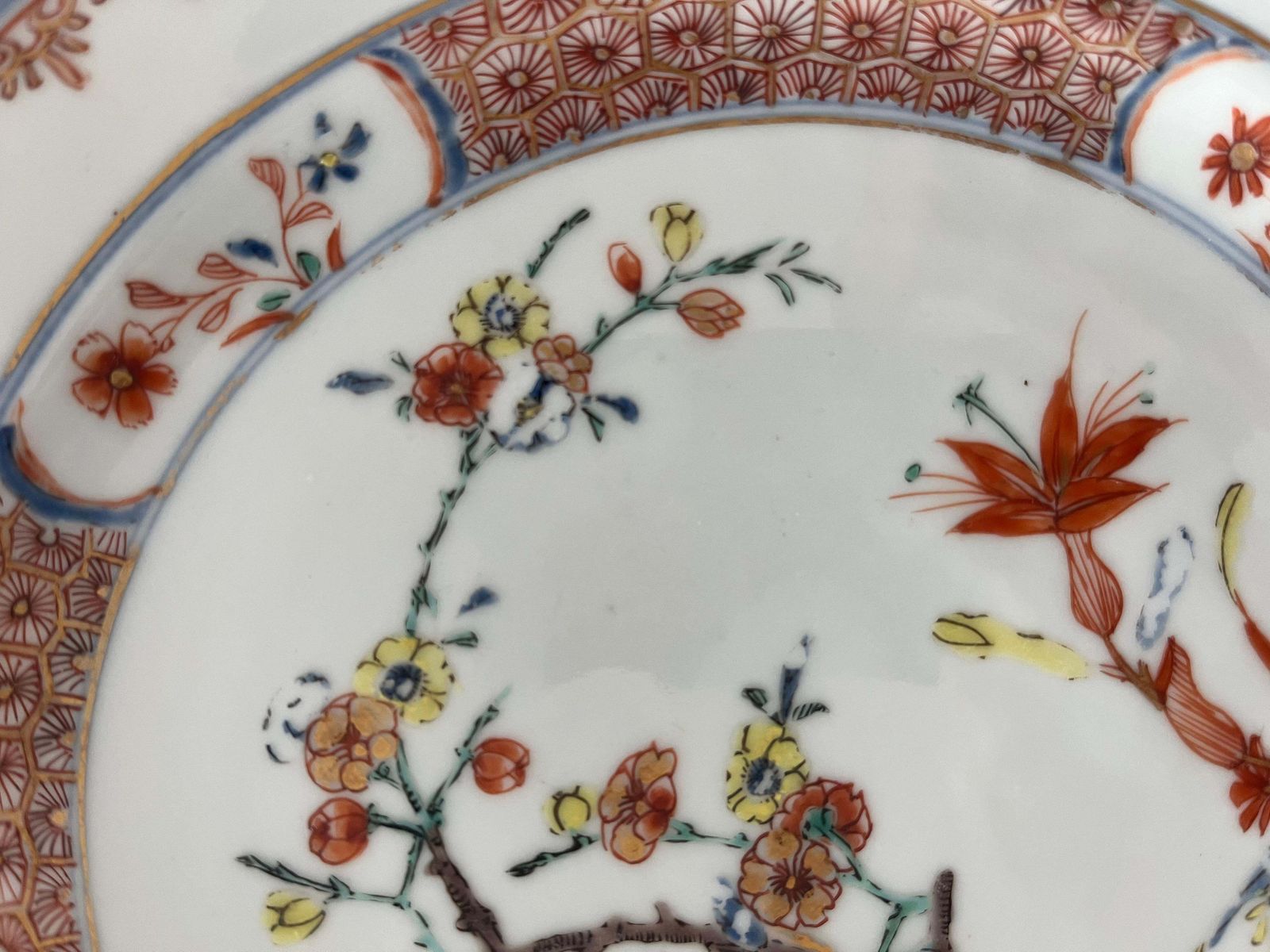 Chinese Kangxi Period Famille Verte Plate With Kakiemon Prunus Design, Ca 1690 photo Home Decor