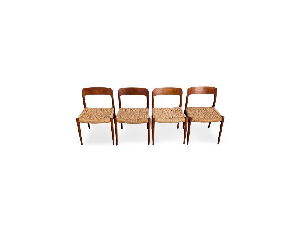 Set van 4 stoelen JL Mollers Model 75 Niels Otto Møller Teak Vintage photo for sale