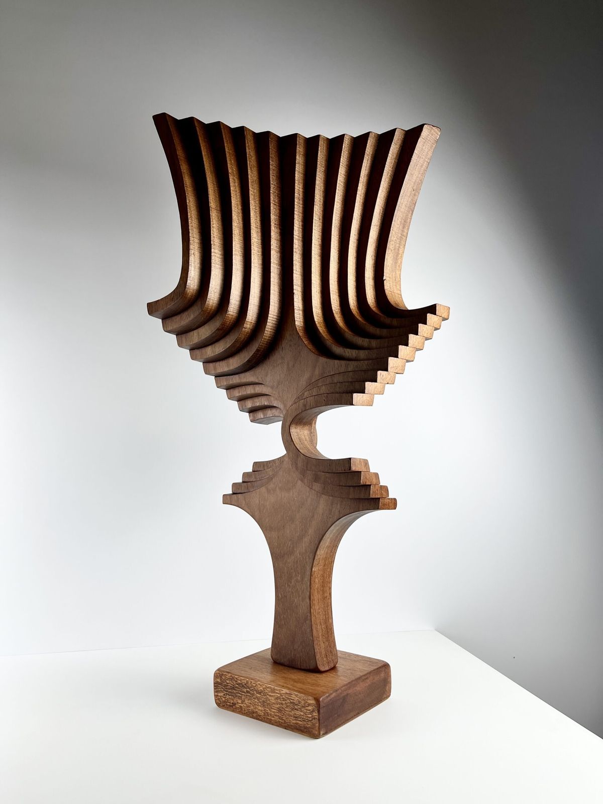 photo for sale Brian Willsher (1930 2010) Large And Exceptional Mahogany Sculpture, Signed & Dated 1981