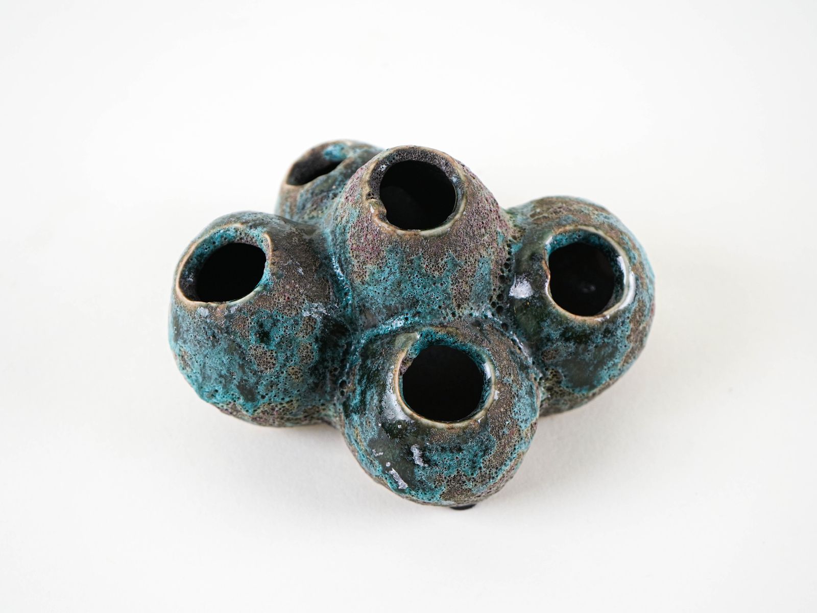 Keramieken vaas – Flower Frog, Deens design, jaren 1960, Made In Denmark photo furniture