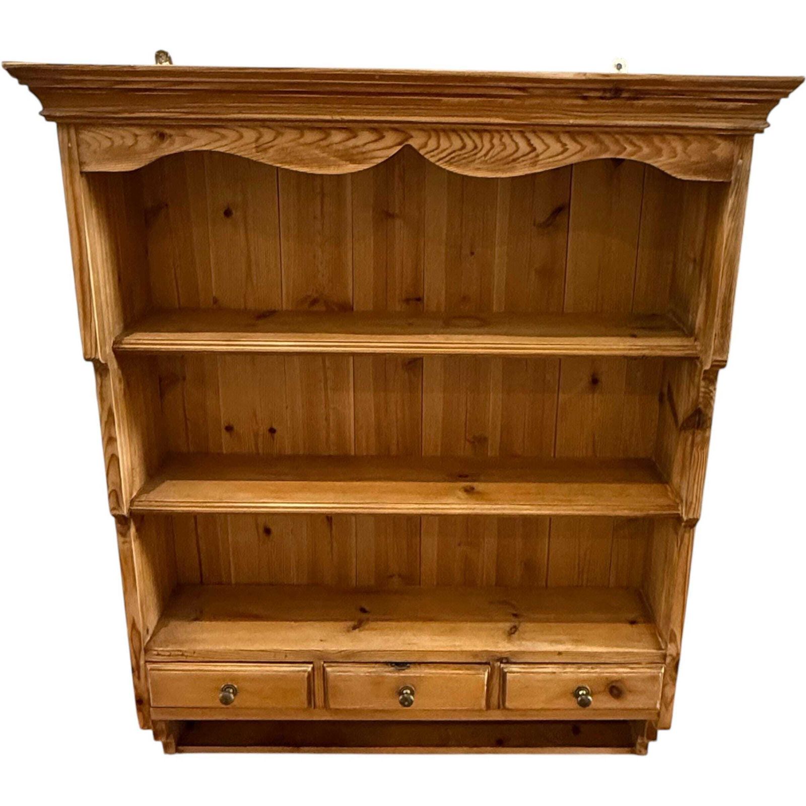Vintage Pine Wall Shelf Unit With Drawers, Country Cottage Shelves, Farmhouse Kitchen Storage, Rustic Pine Wall Cabinet photo buy