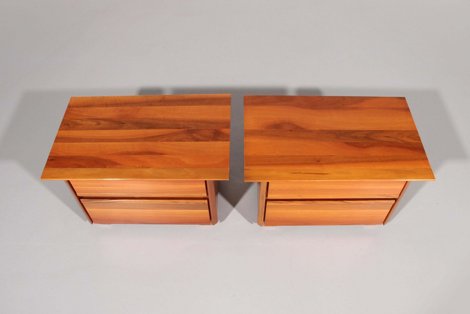 photo furniture Italian Walnut Bedside Tables From The 1970s  Timeless Italian Elegance