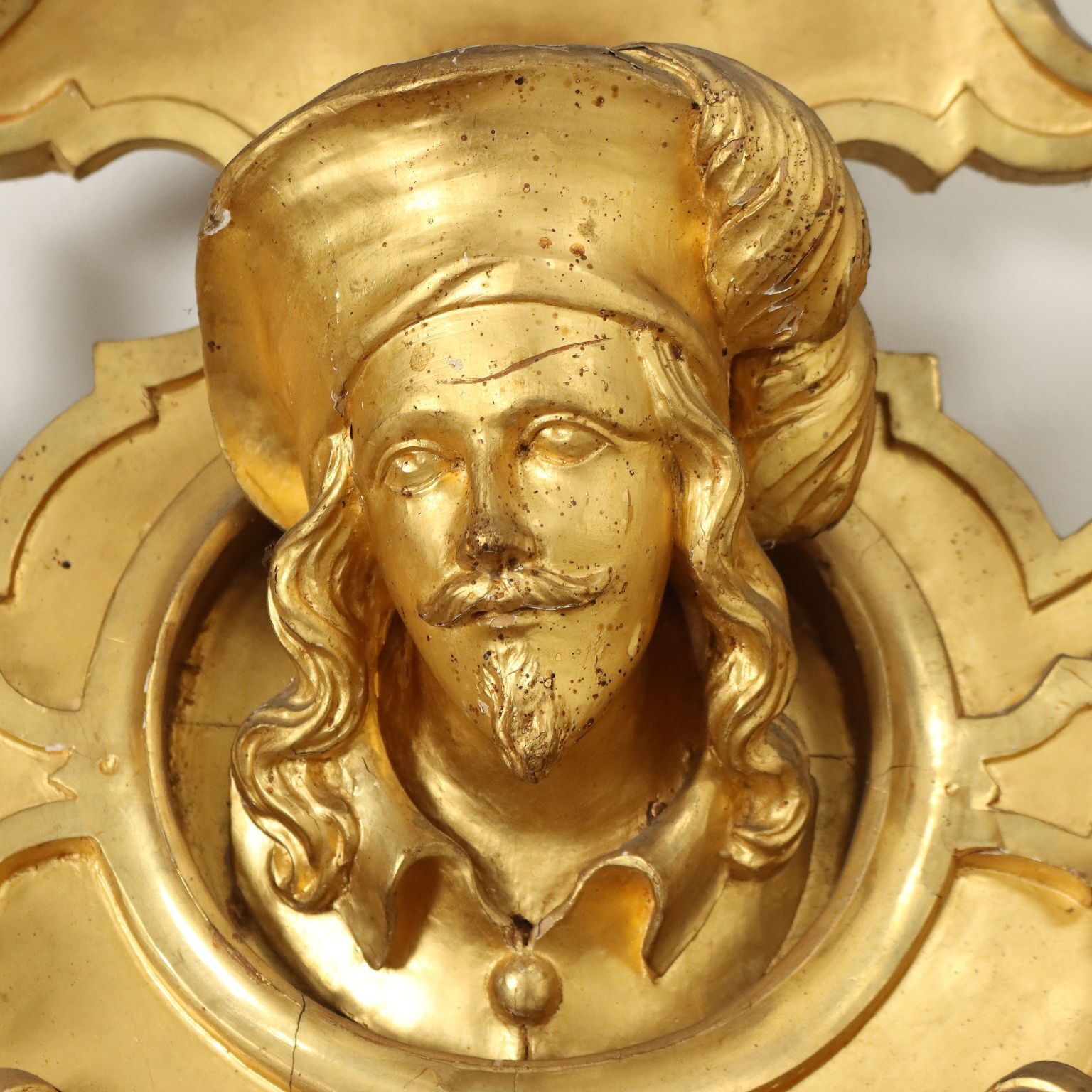 Grand miroir d'époque Umbertino en pin suisse, Italie, XIXe siècle photo Décoration