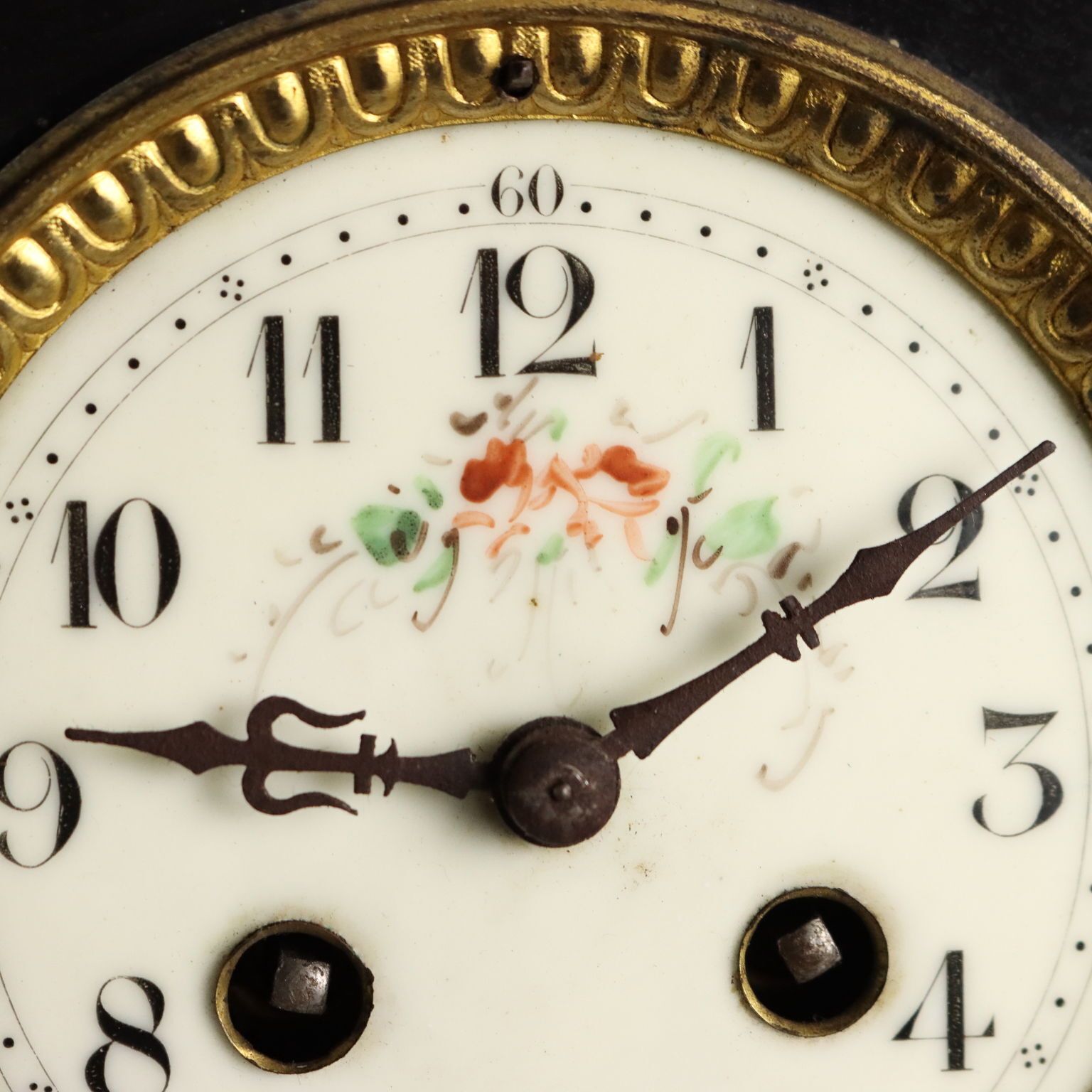Antique Clock Black Marble Metal France XIX XX Century photo Home Decor
