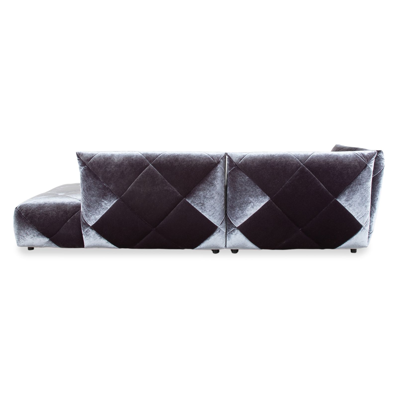photo for sale Canapé d'angle Bretz Teratai en velours bleu-gris