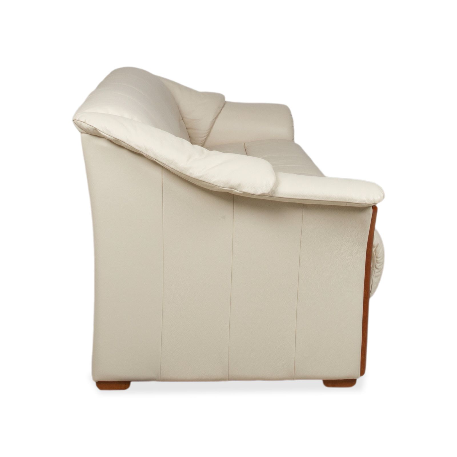 photo for sale Stressless Oslo Leather Four Seater Cream Sofa