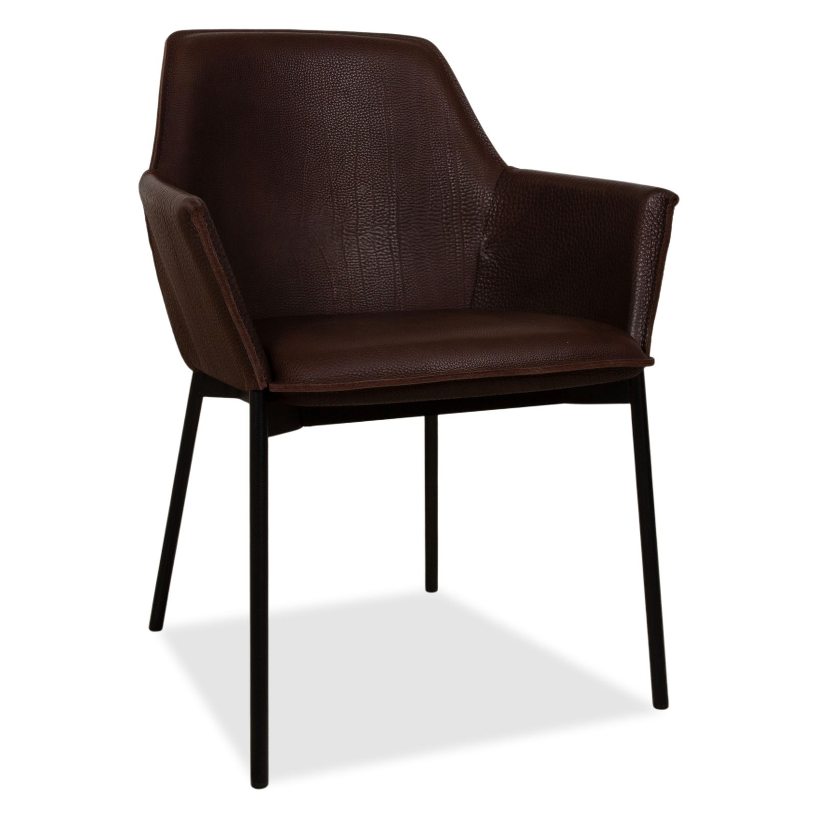 Set Of 6 Freifrau Grace Arm Chairs, Leather, Brown photo for sale