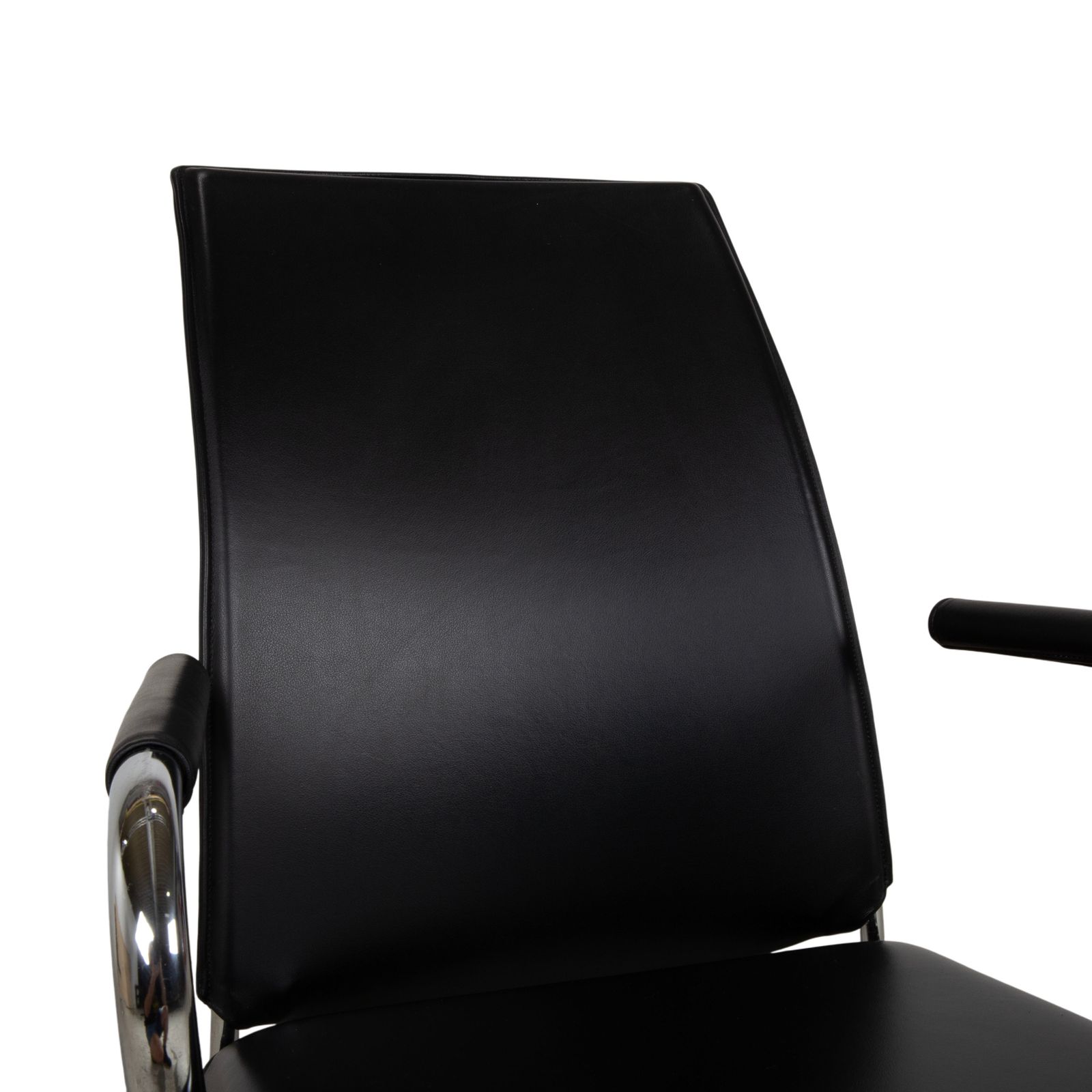 photo furniture Lot de 6 chaises en cuir Draenert, noires