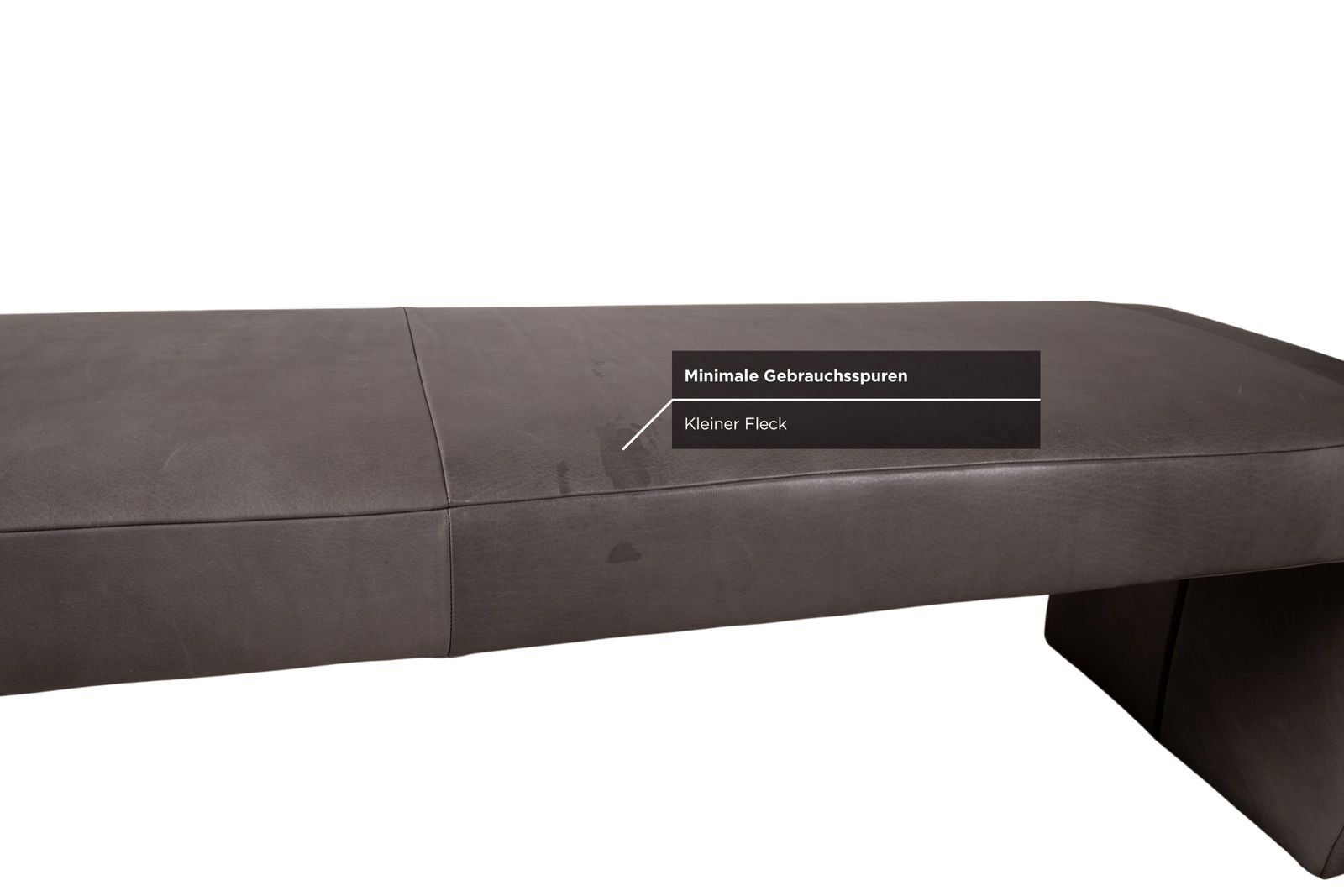 Banc Koinor en cuir gris anthracite photo Mobilier