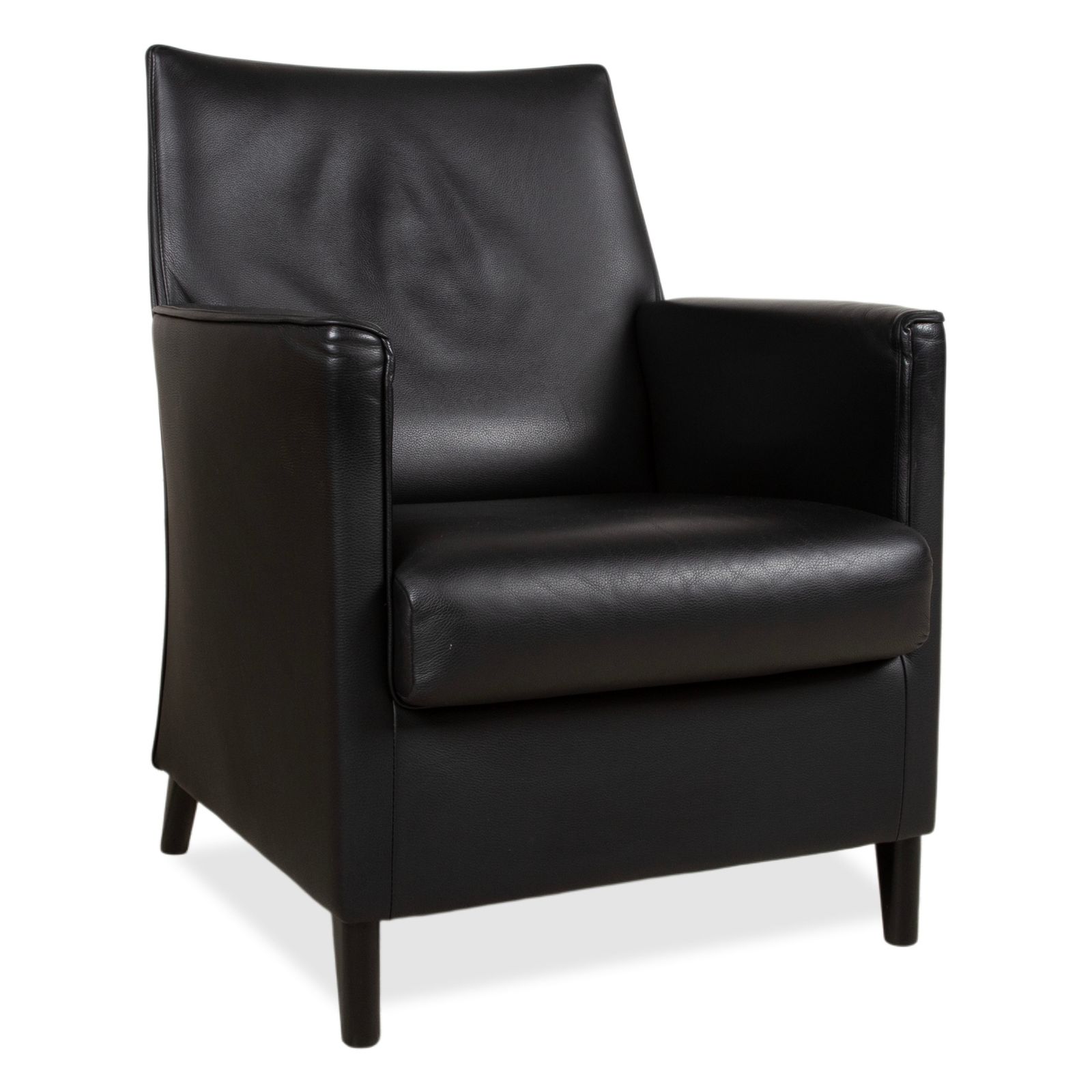 Fauteuil Wittmann en cuir noir
