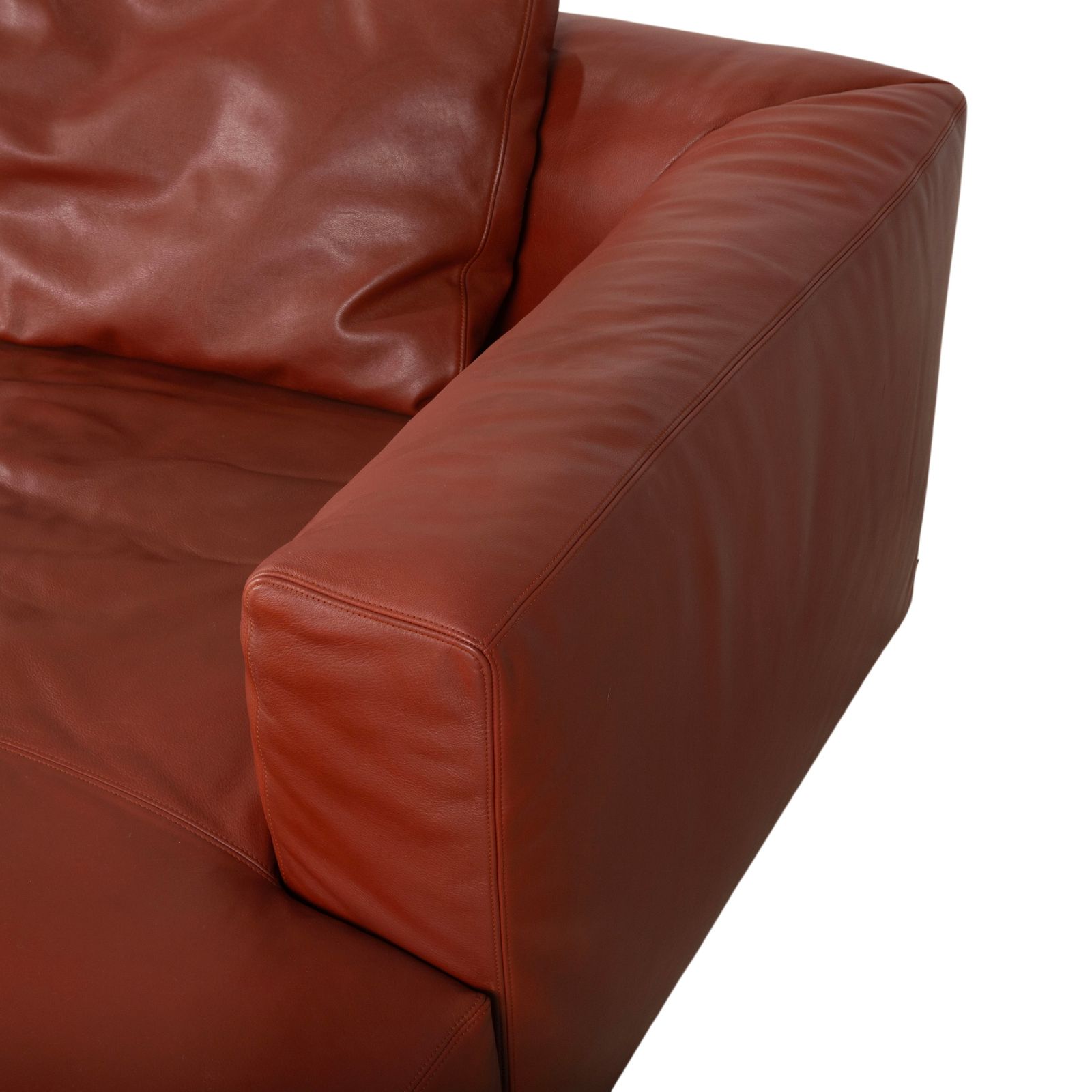 Canapé d'angle Walter Knoll Living Landscape 755 en cuir rouge terracotta photo 8160.0