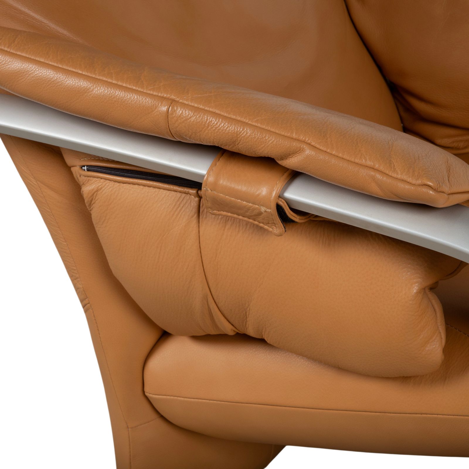Fauteuil Rolf Benz 5100 en cuir cognac, fonction manuelle, fonction inclinable photo 1899.0
