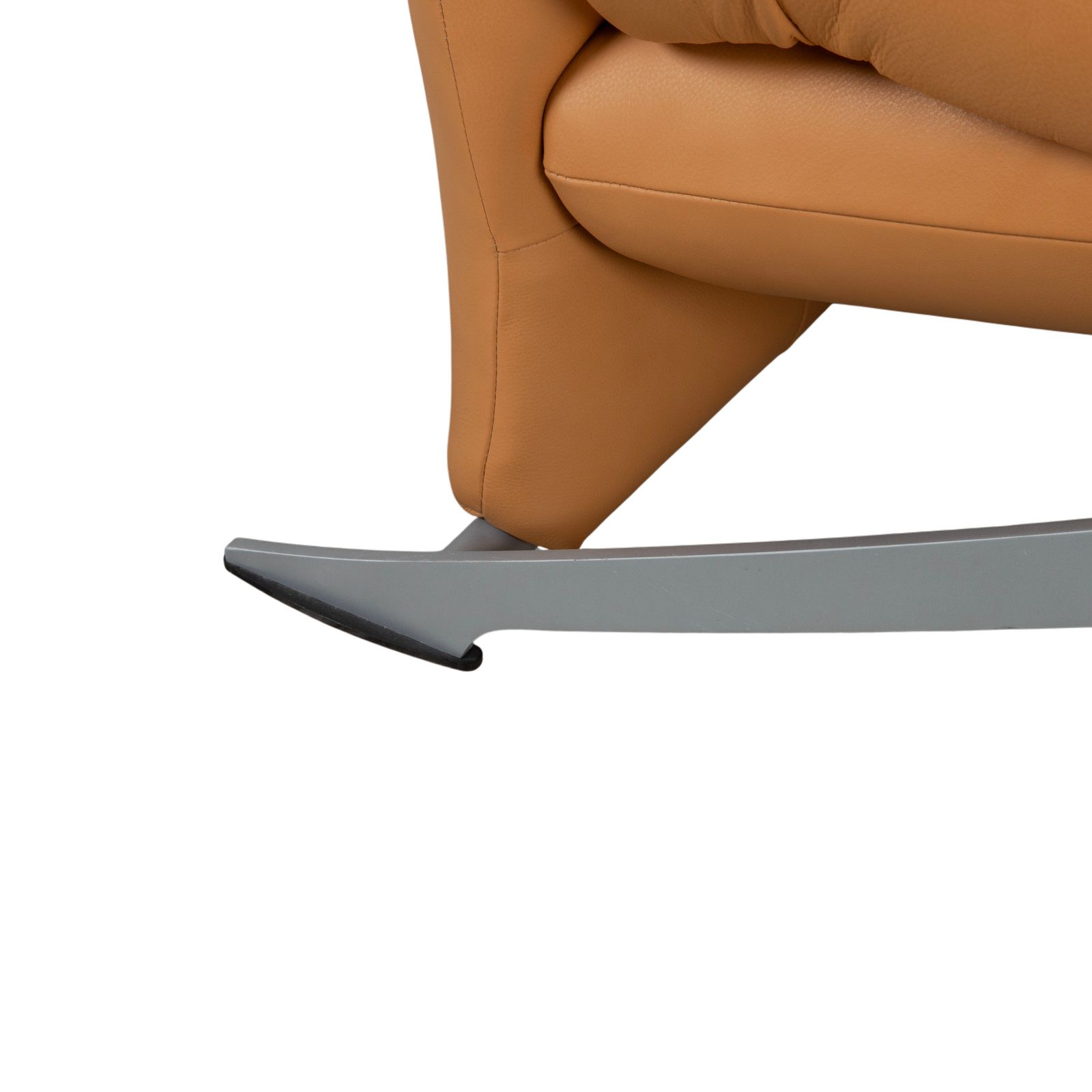 Fauteuil Rolf Benz 5100 en cuir cognac, fonction manuelle, fonction inclinable photo vinterior