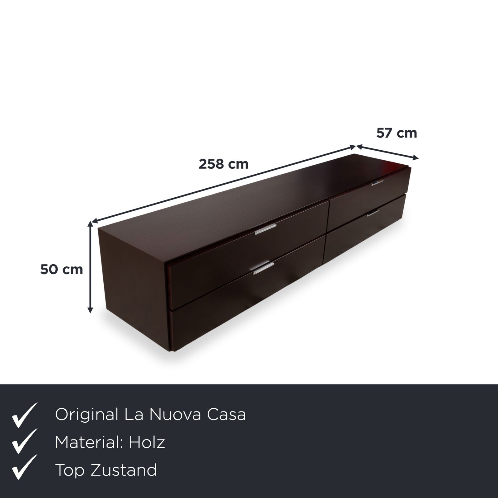 La Nuova Casa Tamigi Sideboard Lowboard Wood Brown photo furniture