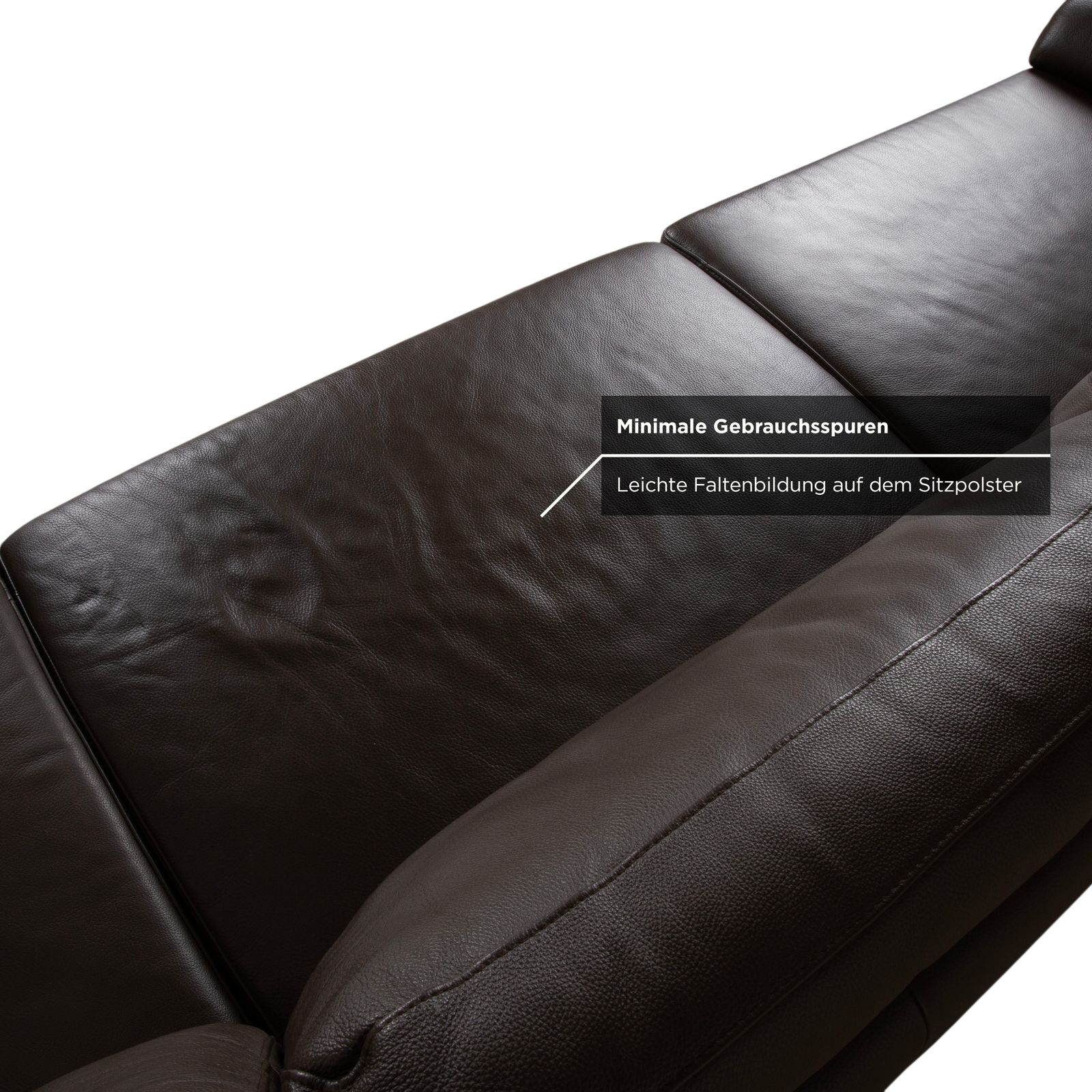 Mobilier Canapé d'angle Ewald Schillig Concept Plus en cuir marron, appuie-têtes à réglage manuel photo