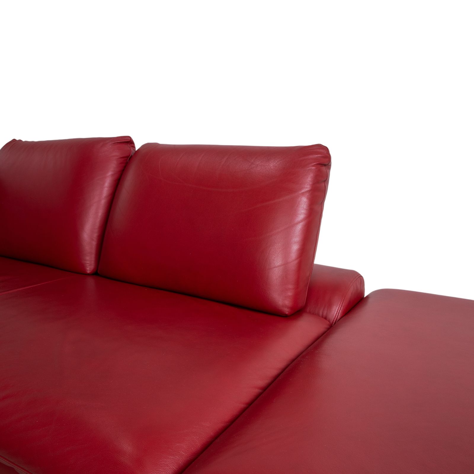 Willi Schillig Loop Leather Corner Sofa Red Manual Function photo buy