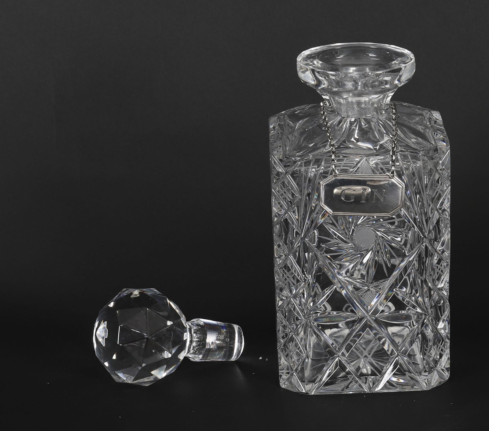 Antique Betjemann’s Coromandel 3 Crystal Decanter Tantalus Silver Hallmarks 1907 photo vintage