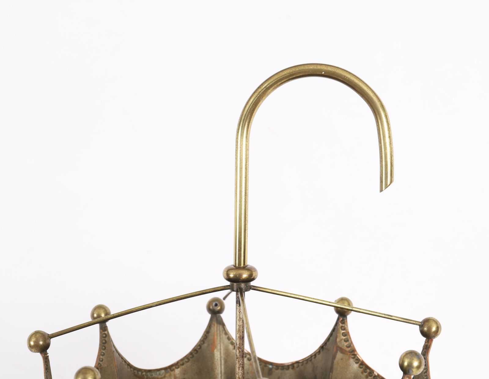 Antique Brass & Copper Umbrella Stand C.1920 photo Home Decor