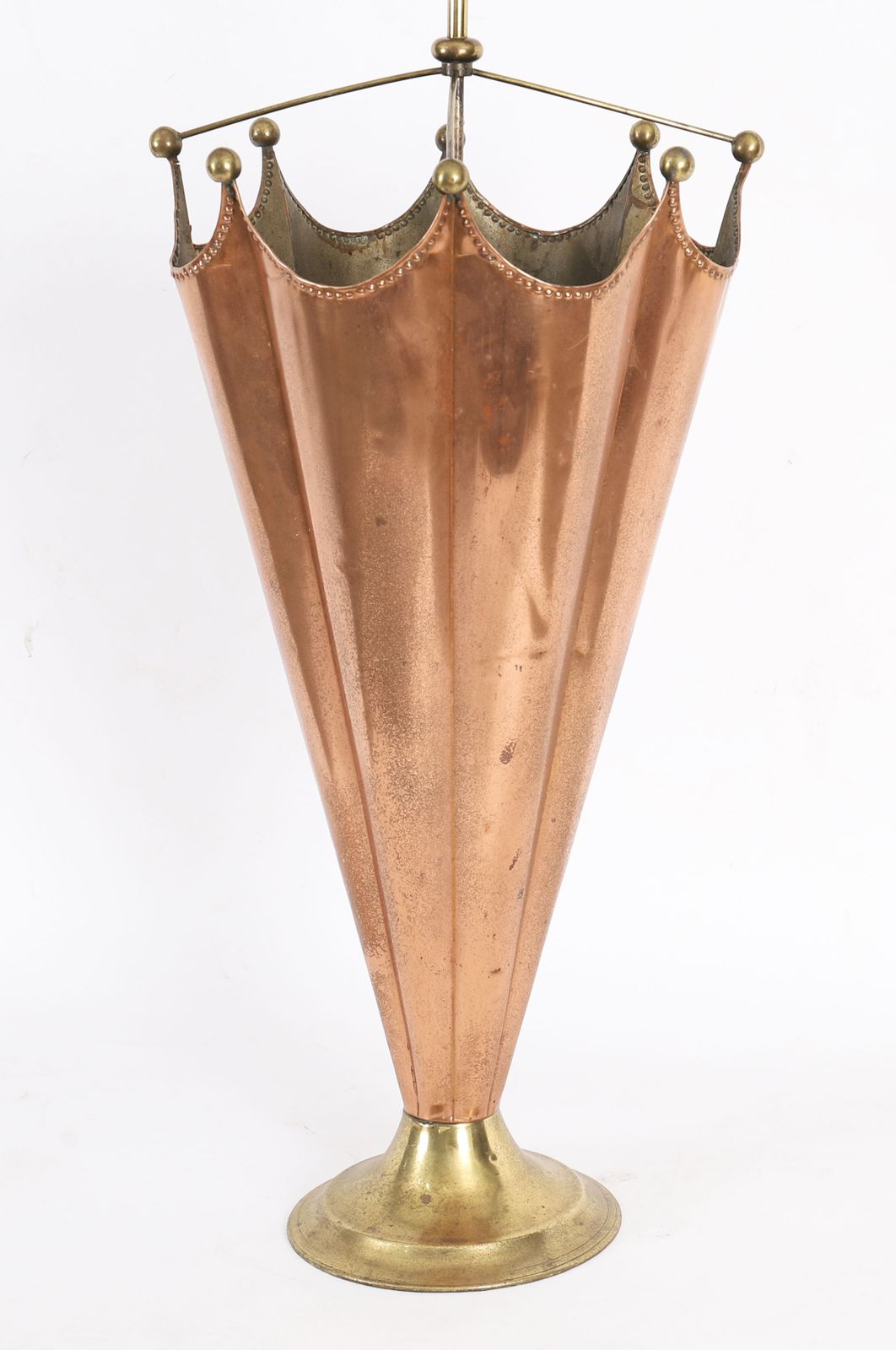 Antique Brass & Copper Umbrella Stand C.1920 photo buy