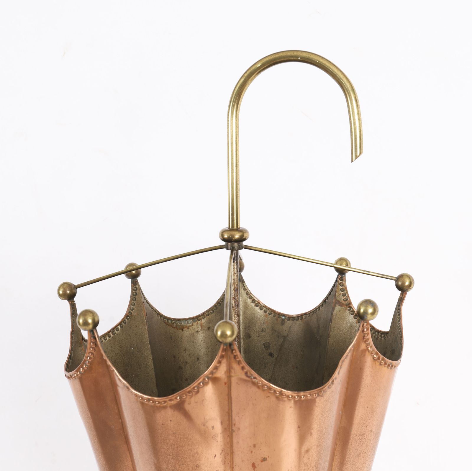 photo for sale Antique Brass & Copper Umbrella Stand C.1920