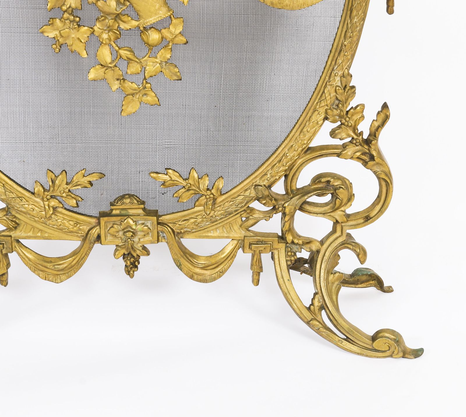 French Rococo Revival Brass Fire Screen19th C photo vinterior