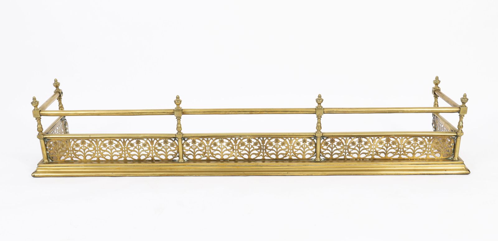 Victorian Brass Fireplace Fender / Guard 19th C photo furniture