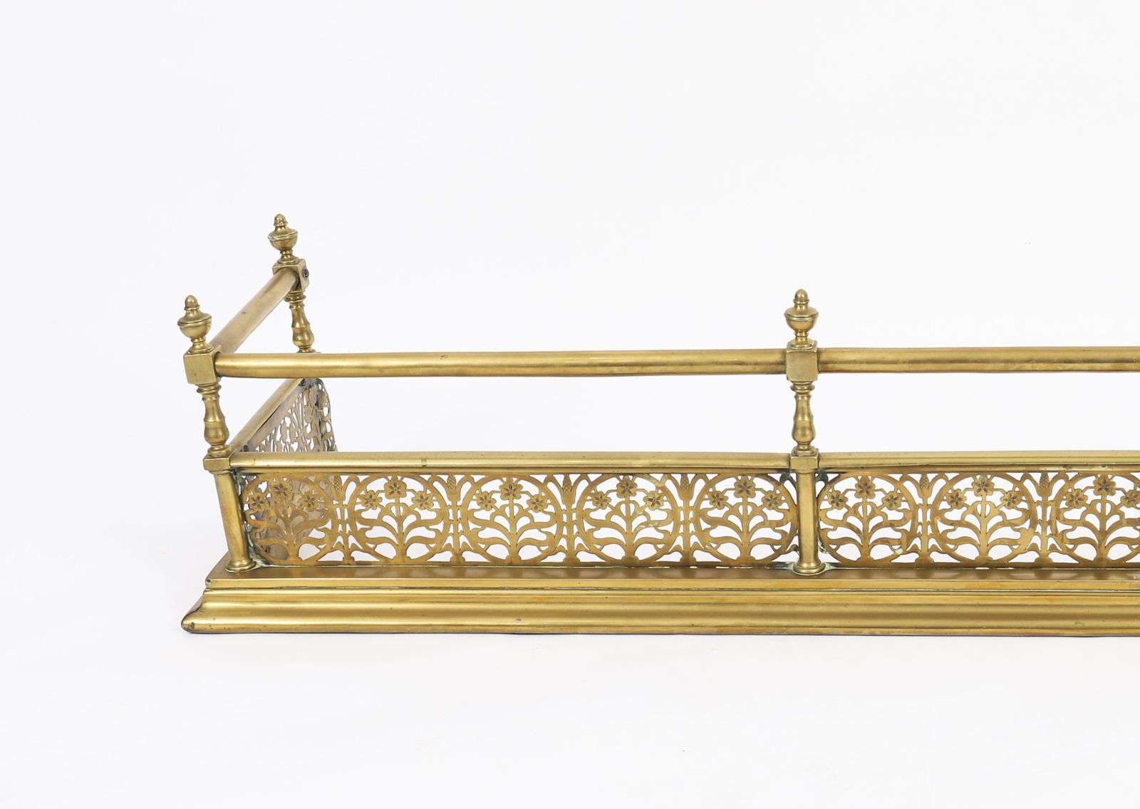 Victorian Brass Fireplace Fender / Guard 19th C photo Home Decor