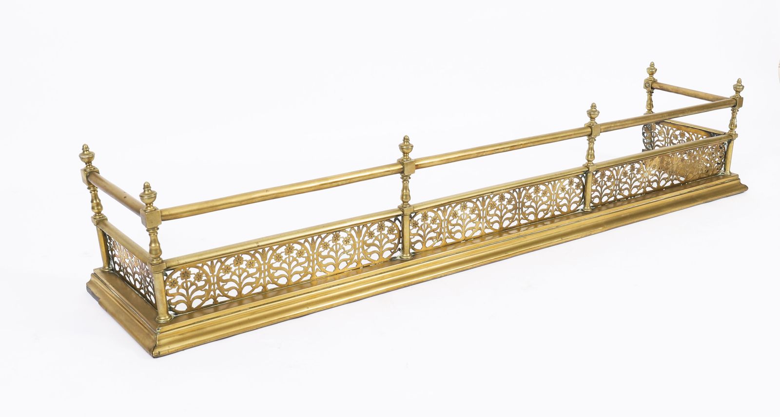 Home Decor Victorian Brass Fireplace Fender / Guard 19th C photo