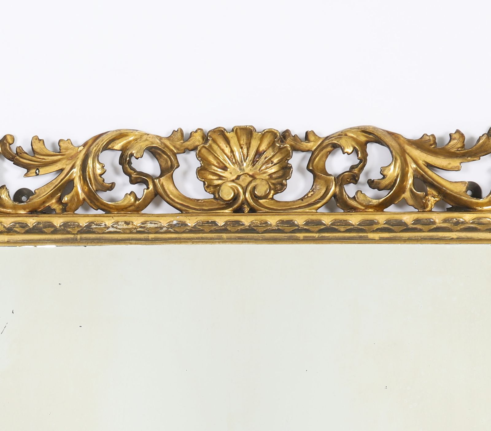 Antique Italian Giltwood Florentine Mirror 19th Century 103 X 87cm photo for sale