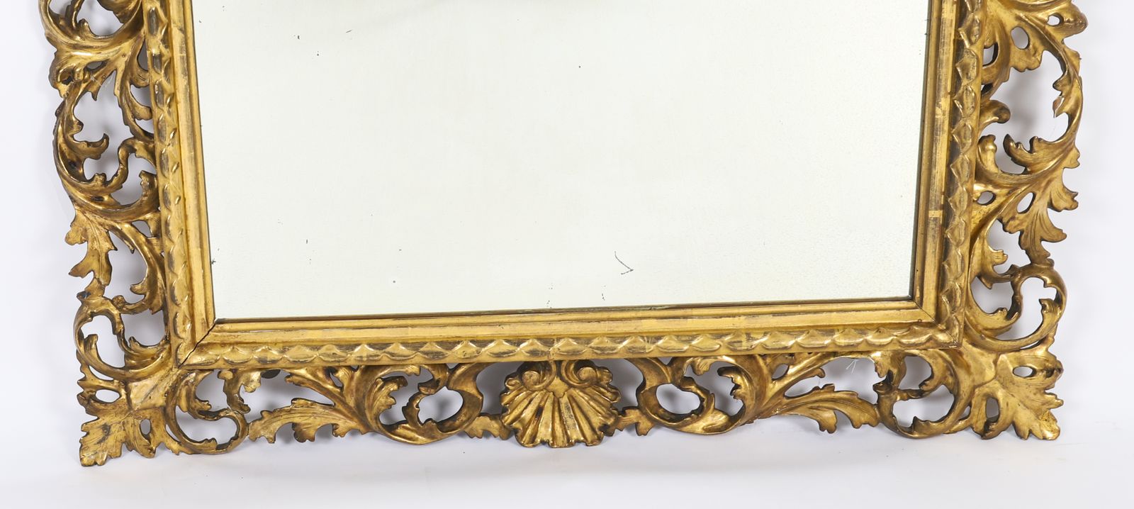 Antique Italian Giltwood Florentine Mirror 19th Century 103 X 87cm photo vinterior