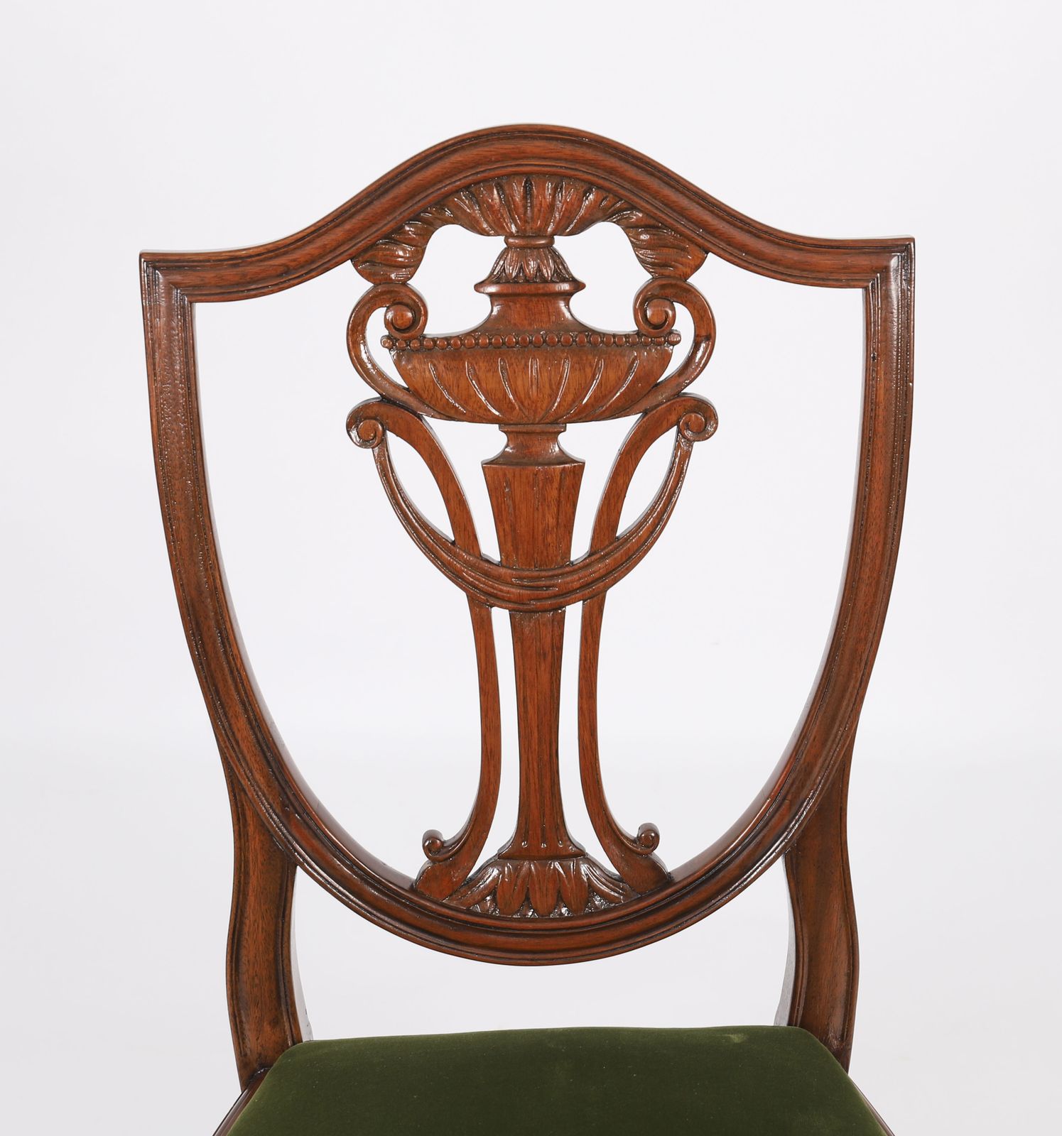 photo vintage Set 8 Edwardian Shield Back Dining Chairs  Circa 1910  20th C