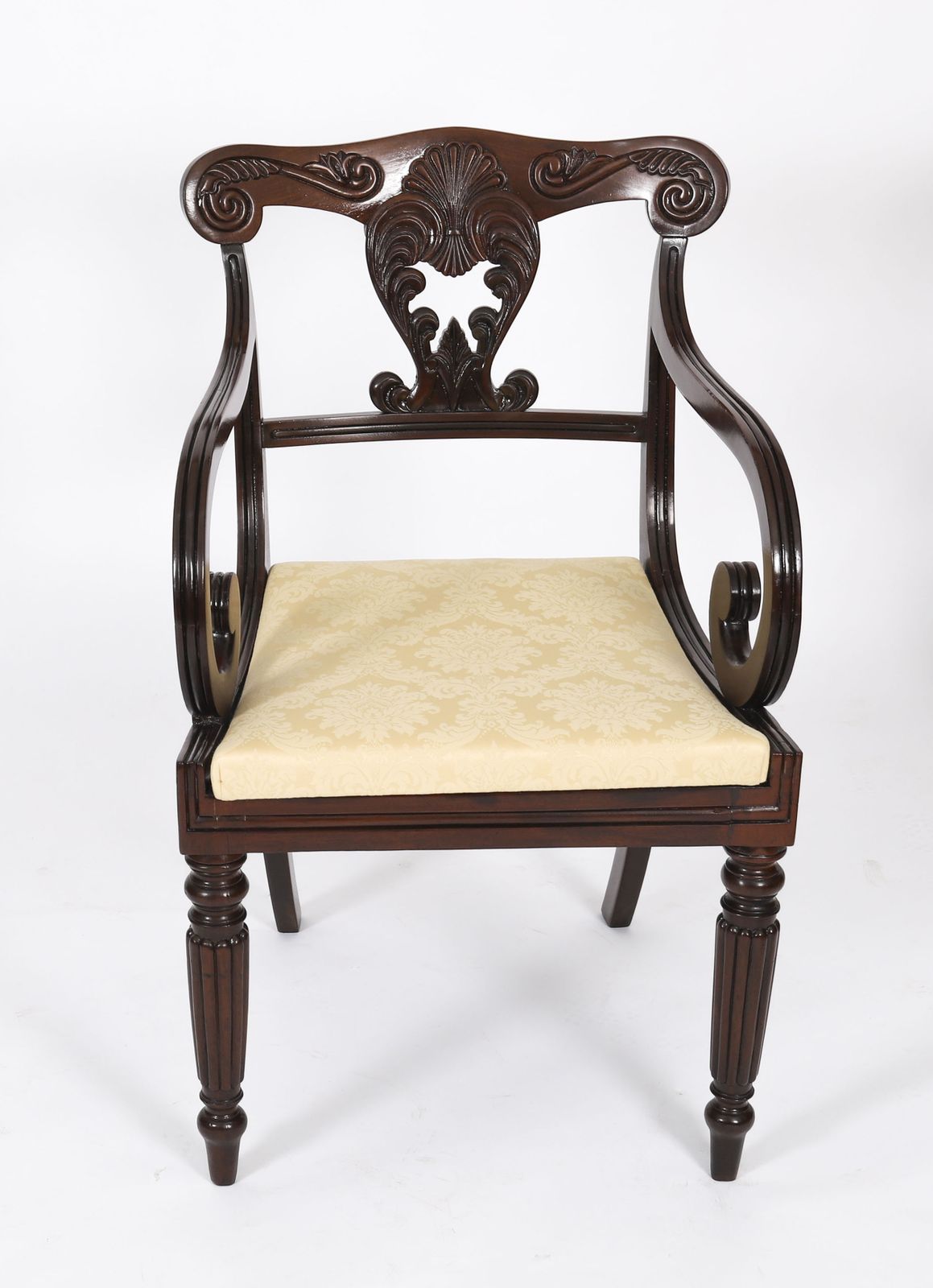 Furniture Antique Set 12 Irish Regency Bar Back Dining Chairs C1825 19th C photo