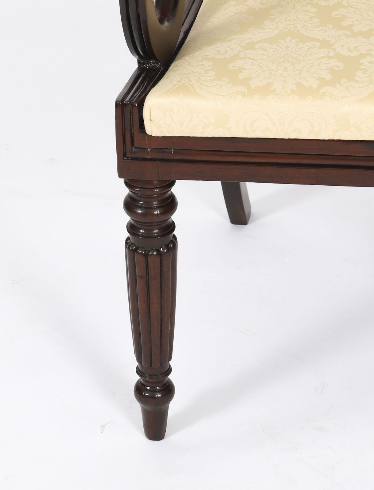 photo vintage Antique Set 12 Irish Regency Bar Back Dining Chairs C1825 19th C