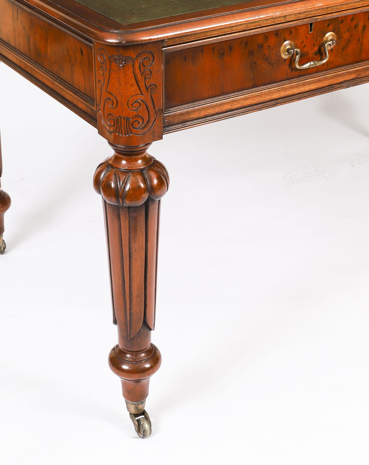 Furniture Victorian Partners Writing Library Desk 19th C photo