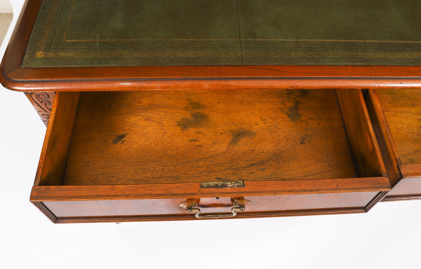 photo vintage Victorian Partners Writing Library Desk 19th C