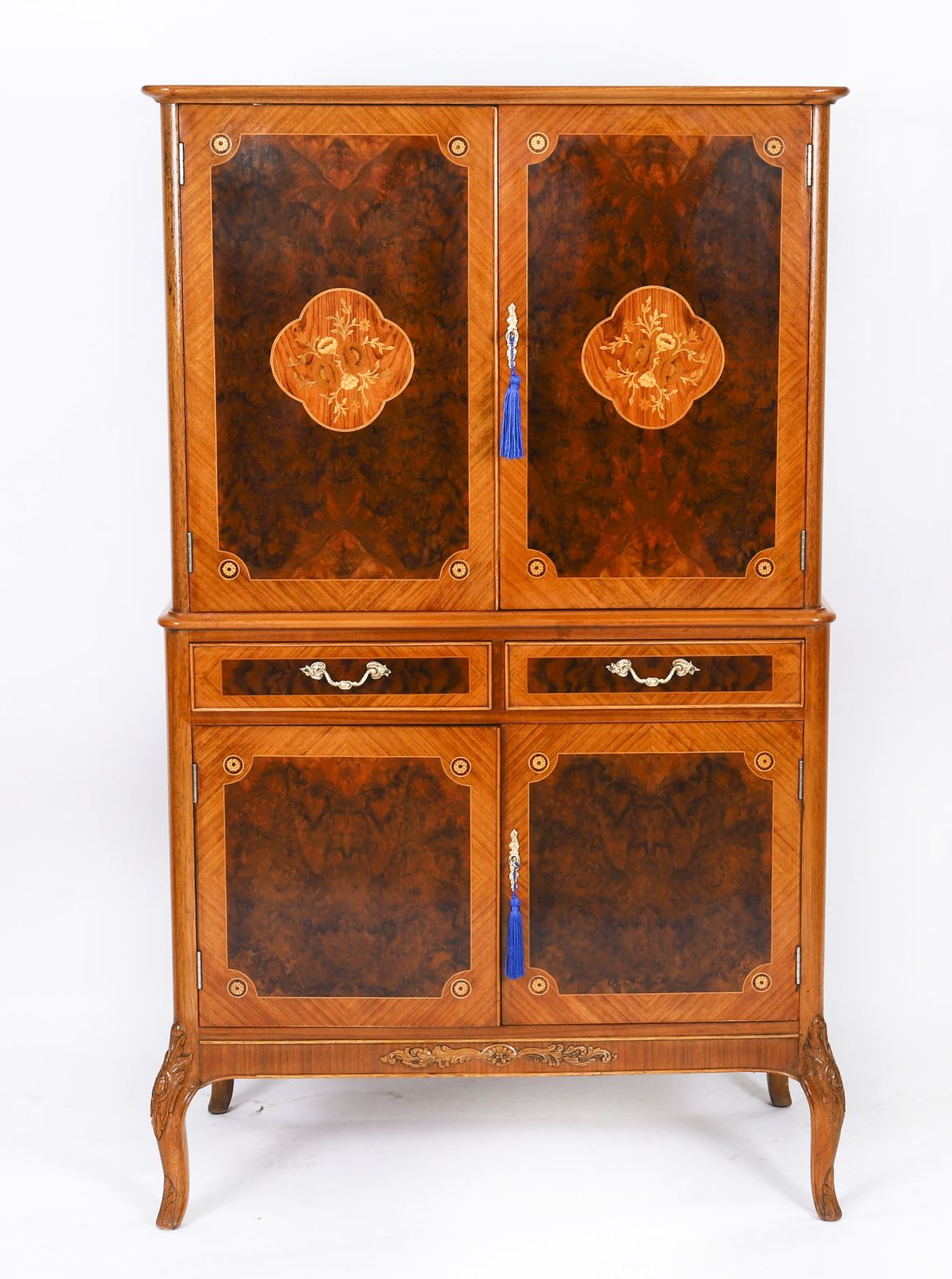 Art Deco Walnut Marquetry Cocktail Cabinet Dry Bar By Epstein C 1930 photo furniture