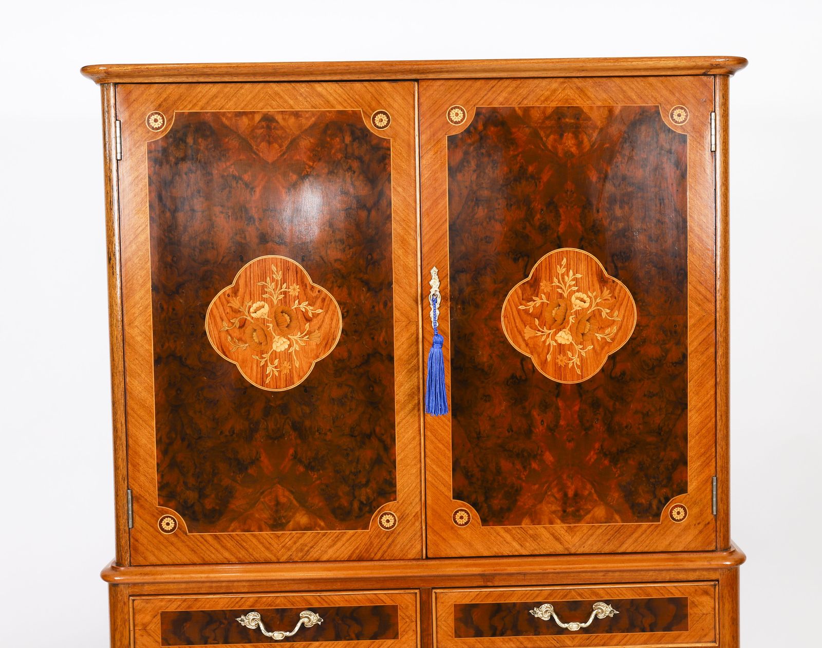 Art Deco Walnut Marquetry Cocktail Cabinet Dry Bar By Epstein C 1930 photo 1950.0