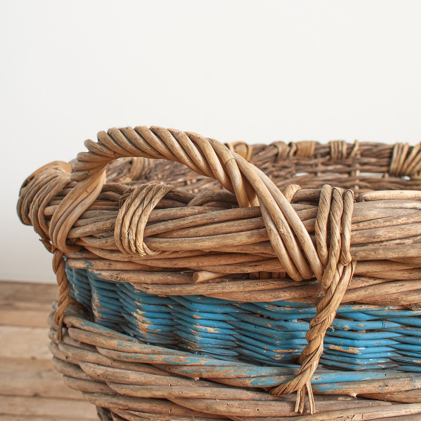 Antique French Champagne Grape Harvest Log Basket – Ae. photo buy
