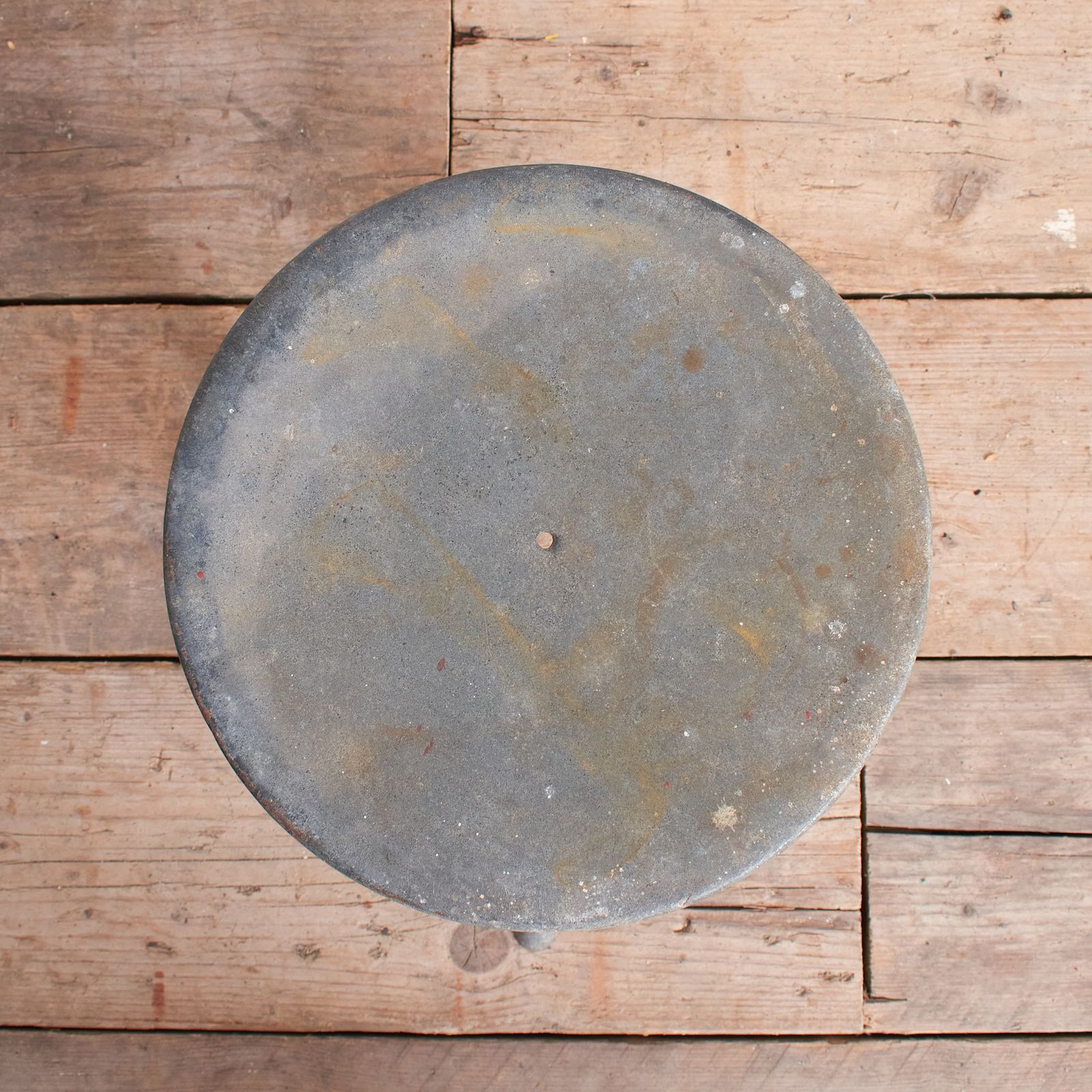 Antique Galvanised Milking Stool. photo furniture