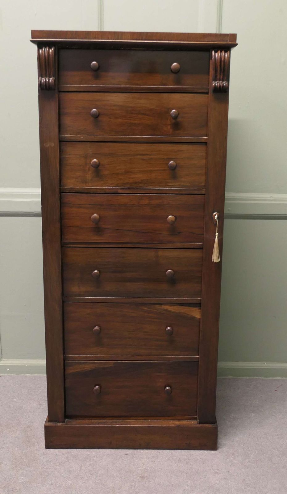 Tall Victorian Wellington Chest Filing Cabinet This Is A Classic Of Its Time.