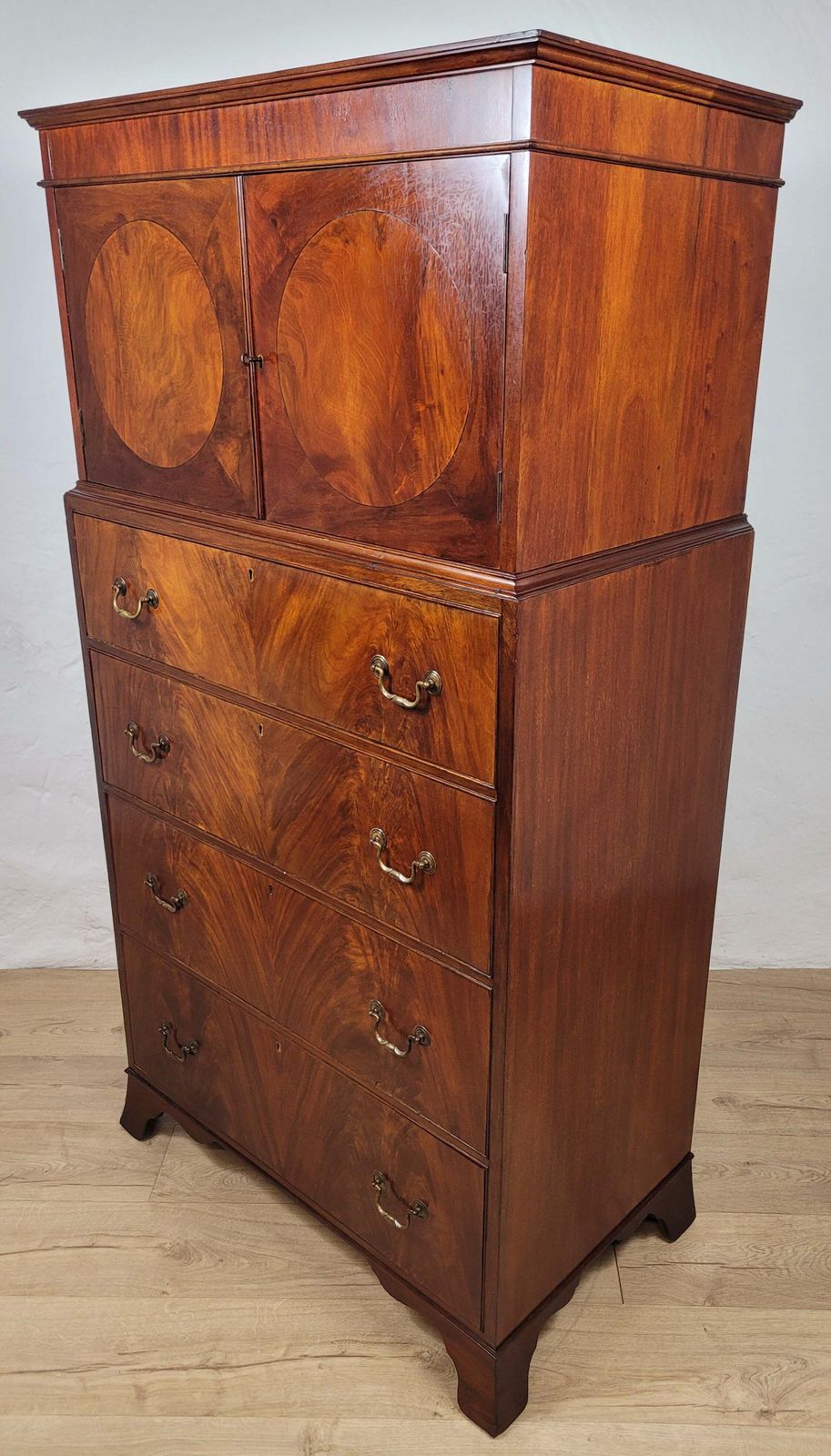 Edwardian Mahogany Tallboy English 1910 Drawers Storage Delivery Available. photo furniture