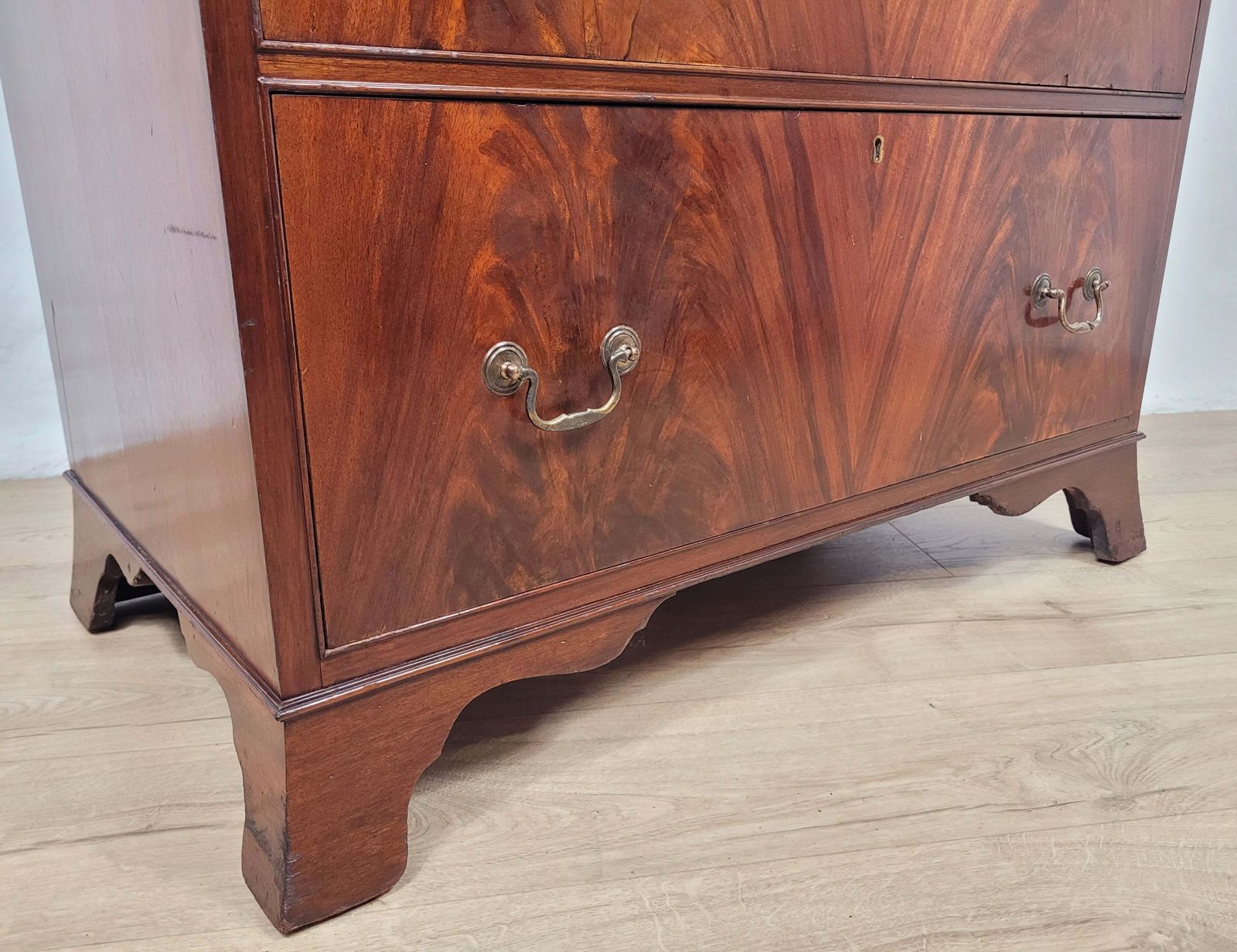 950.0 Edwardian Mahogany Tallboy English 1910 Drawers Storage Delivery Available. photo