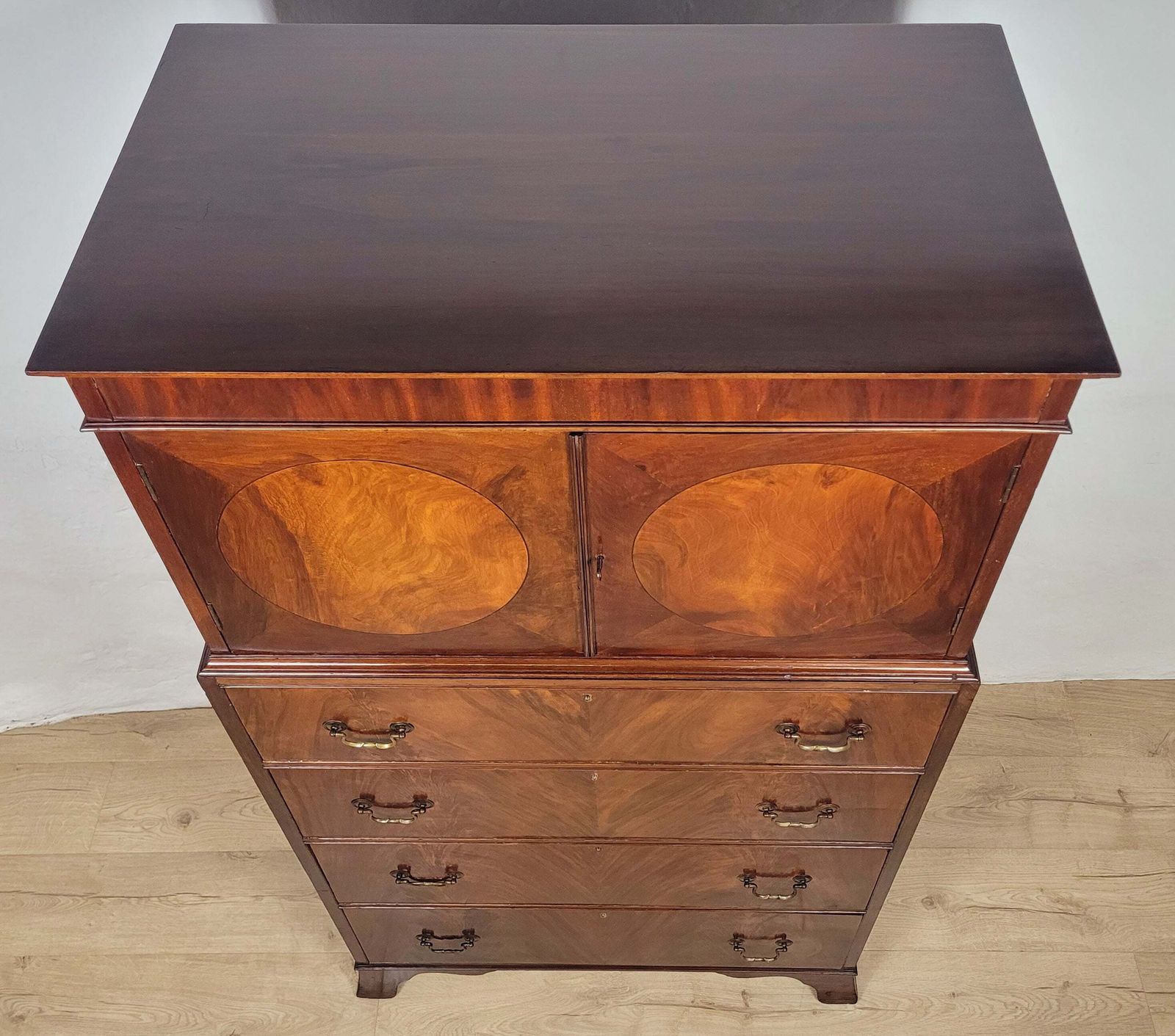photo vinterior Edwardian Mahogany Tallboy English 1910 Drawers Storage Delivery Available.