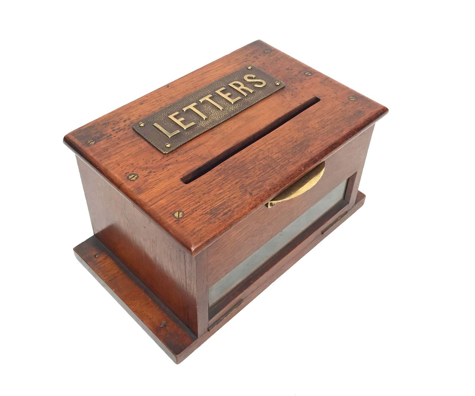 Antique Victorian Oak Country House Wooden Letter / Post Box / Stationery C.1900.