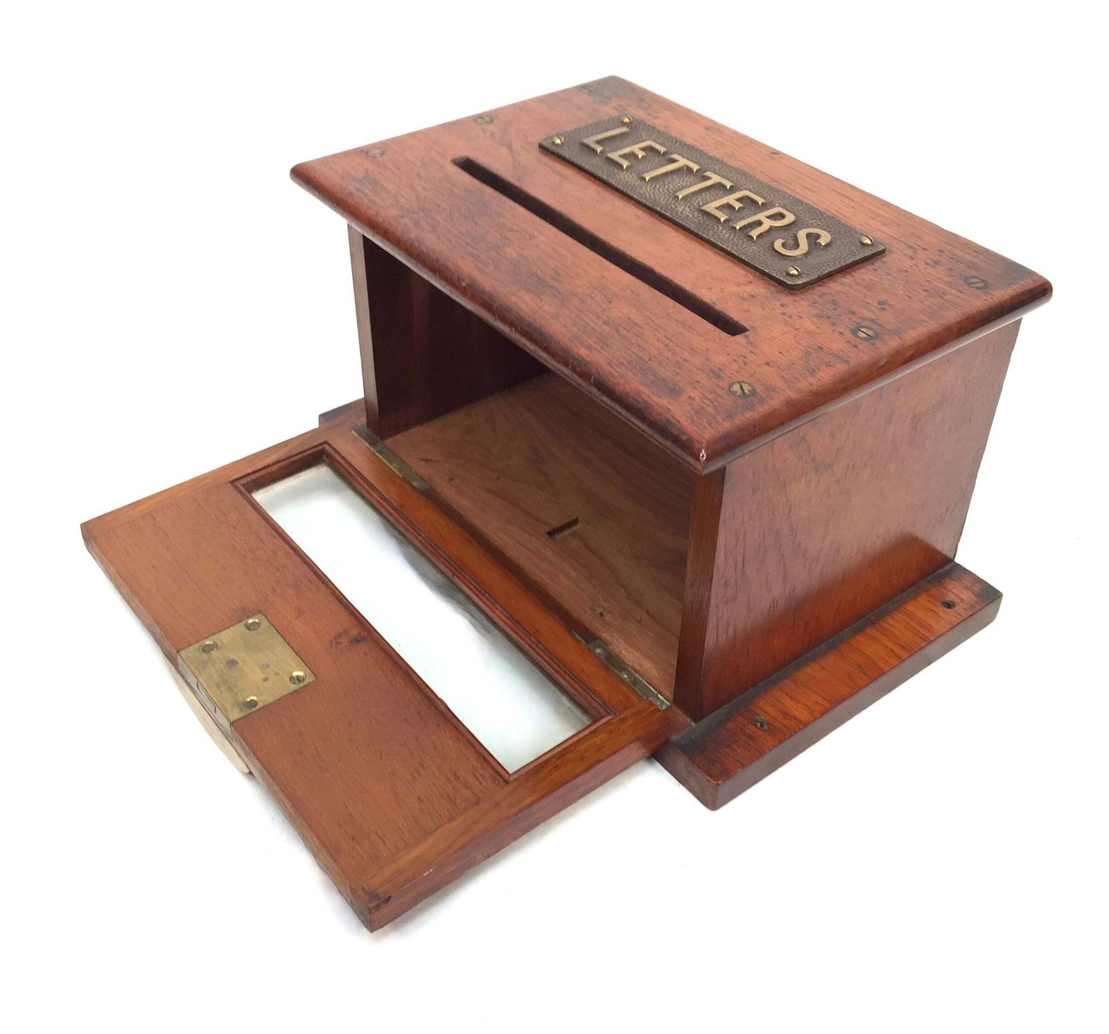 Antique Victorian Oak Country House Wooden Letter / Post Box / Stationery C.1900. photo vintage